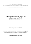 « Les pouvoirs du juge de consommation »