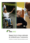 Rapport de la Caisse nationale de solidarit&eacute; pour l`autonomie
