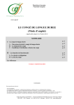 LE CONG&Eacute; DE LONGUE DUREE (Mode d`emploi)
