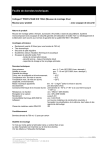 Feuille de donn&eacute;es techniques