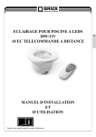 ECLAIRAGE POUR PISCINE A LEDS 18W/12V AVEC
