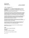 Loi 101 Charte de la Langue Française