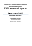 L`édition numérique en France en 2013. Evolution ou révolution