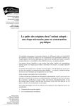 La quête des origines chez l`enfant adopté : une étape