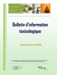 Bulletin d`information toxicologique