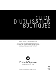 GUIDE D`UTILISATION BOUTIQUES