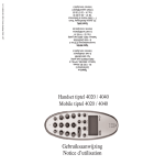 Mode d`emploi combinés 4040/4020