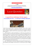 LQ 494 - Lacan Quotidien