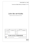 Liste des servitudes