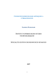 PSYCHOSOCIOLOGIE APPLIQUEE A L`ORGANISATION - UVT e-doc