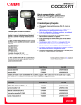 Fiche produit Canon Speedlite 600 EX