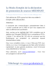 Le mode d`emploi CNSD de la déclaration MED/RX