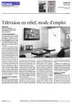 Télévision en relief, mode d`emploi