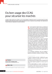 Du bon usage des CCAG pour s&eacute;curiser les