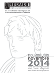 Nouveautés Novembre 2014