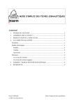 MODE D`EMPLOI DES FICHES SIGNALETIQUES - Compaq-HPST