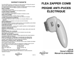 flea zapper comb peigne anti-puces &eacute;lectrique