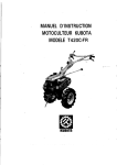 manuel d`instruction motoculteur kubota modele t420c-fr