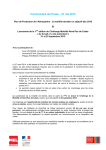 Communiqué de Presse – 21 mai 2015