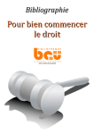 Pour bien commencer le droit - Bibliothèque Clermont Université