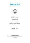 Mode d`emploi Version 14 SELECTLINE Salaire Édition 2015