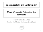 Les marchés de la Rmn-‐GP - Réunion des musées nationaux