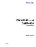 DMM4040 and DMM4050 Digital Multimeter Mode d`emploi