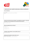 Questionnaire pour enquête commerçants, artisans et producteurs