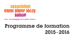Programme de formation 2015