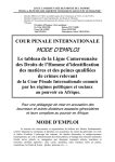 MODE D`EMPLOI - M&eacute;moire d`Afrique