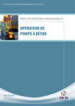 op&eacute;rateur de pompe &agrave; b&eacute;ton