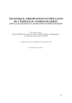 TECHNIQUE, OBSERVATlONS ET RÉSULTATS DE L`EMPLOI DU