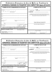 Tambourin BORDEREAU DEMANDE DE PASSEPORT NON