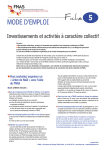 FICHE 5 ACTIVITES ET INVESTISSEMENTS A CARACTERE