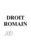 AED - Droit romain - Association des Étudiants en Droit de l