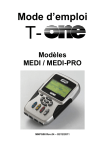 Mode d`emploi T-ONE MEDI e MEDIPRO - I