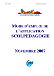 Utilisation de ScolPedagogie pour la gestion d`une maquette