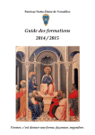 Guide des formations 2014 / 2015 - Paroisse Notre-Dame