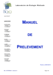 Manuel de Pr&eacute;l&egrave;vement Bioxa