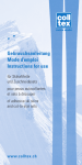 Gebrauchsanleitung Mode d`emploi Instructions for use