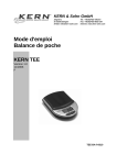 Mode d`emploi Balance de poche