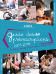 Guide des préinscriptions 2015-2016