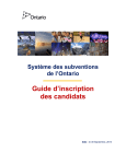 Guide d`inscription des candidats – Système