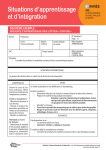 Situations d`apprentissage et d`intégration