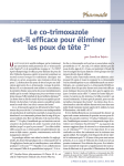 Le co-trimoxazole est-il efficace pour éliminer les poux de tête ?*