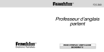 Professeur d`anglais parlant - Franklin Electronic Publishers, Inc.