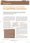 RESSOURCES HUMAINES : les spécificités associatives