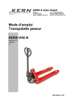 Mode d`emploi Transpalette peseur KERN VHE-N