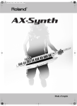 Ax-synth mode d`emploi - Roland Central Europe