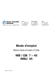Mode d`emploi WB / OB 7 – 45 WBU 45